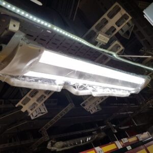 c-400 flame retardant clear covering protecting light fixture